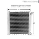 CNFP1814 A/C Universal Condenser Parallel Flow 18 x 14 O-ring #6 And #8 Ports