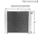 CNFP1816 A/C Universal Condenser Parallel Flow 18 x 16 O-ring #6 And #8 Ports