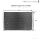 CNFP1828 A/C Universal Condenser Parallel Flow 18 x 28 O-ring #6 And #8 Ports