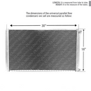 CNFP1830 A/C Universal Condenser Parallel Flow 18 x 30 O-ring #6 And #8 Ports