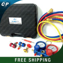 MNO102 AC Manifold Gauge R134 R12 R22 (Set: Low/High Adapter R134 + 3 Hose 60")