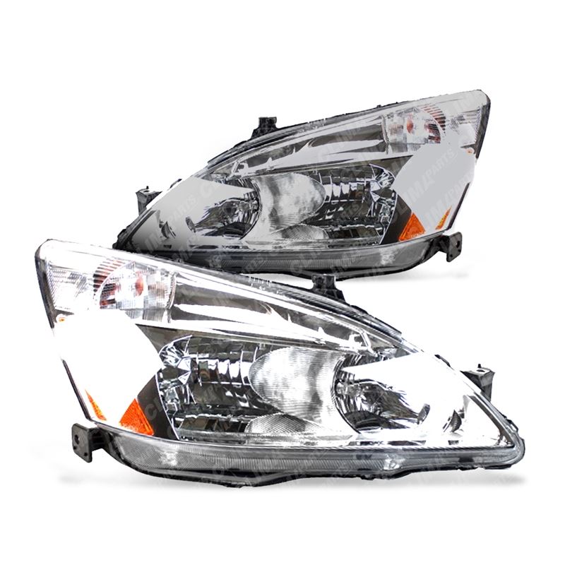 Headlight Assembly Passenger and Driver Sides for 2003-2007 Honda Accord RH & LH