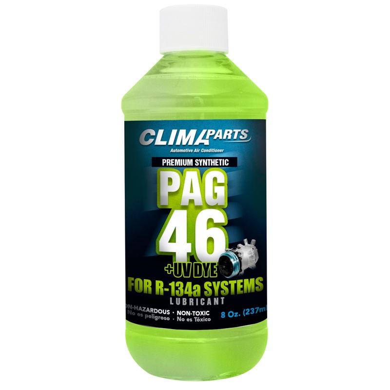 Premium Synthetic AC Refrigerant Oil PAG 46UV Vis 8oz. for R134a Systems