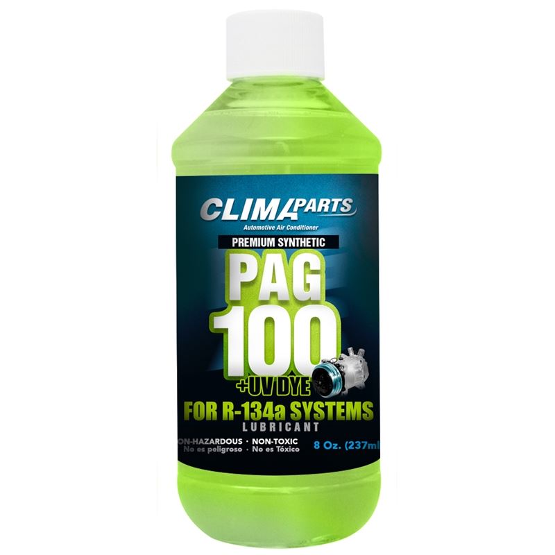 Premium Synthetic AC Refrigerant Oil PAG 100UV Vis 8oz. for R134a Systems
