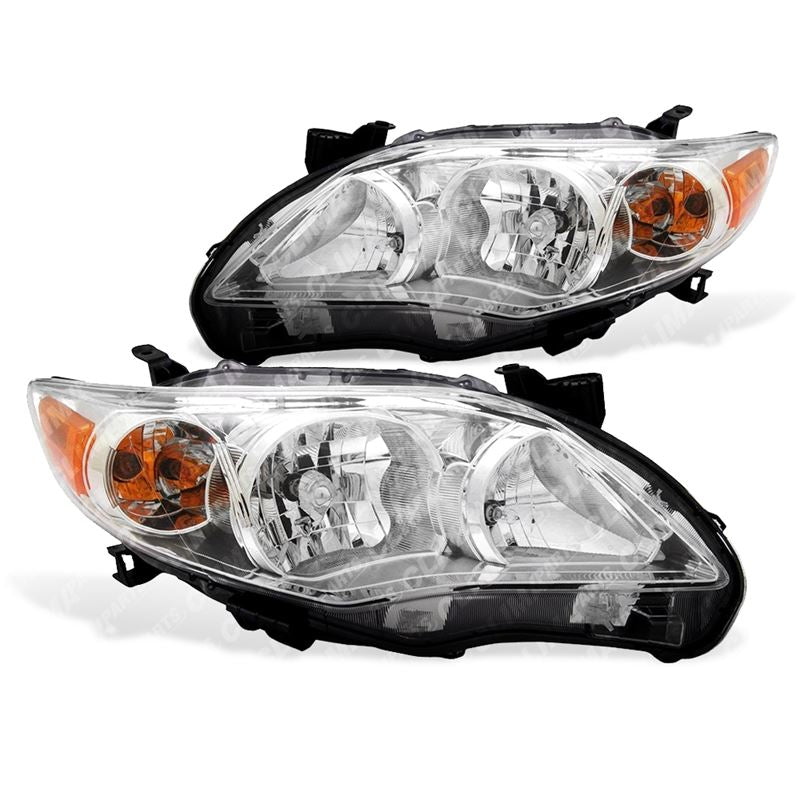 TYC Headlight Assembly Passenger & Driver Sides for 2011-2013 Toyota Corolla