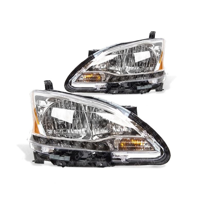 Headlight Assembly Passenger and Driver Sides for 2013-2015 Nissan Sentra RH & L