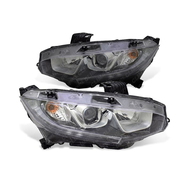 Headlight Assembly Left and Right Sides for 2016-2019 Honda Civic