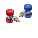 CLIMAPARTS Adapter R134A Set Quick Coupler 90&deg; Low  High Side AC Manifold