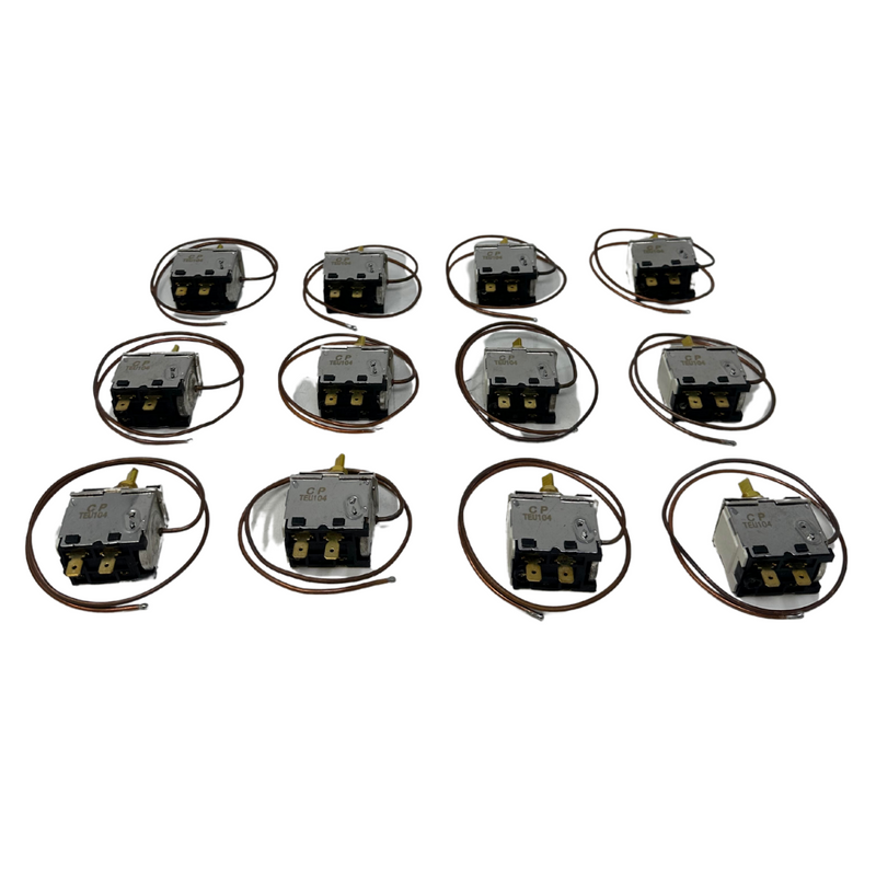 TEU104-12 A/C Switch Universal Thermostatic Rotary Switch w/ Copper Capillary Tube, 12 Pack